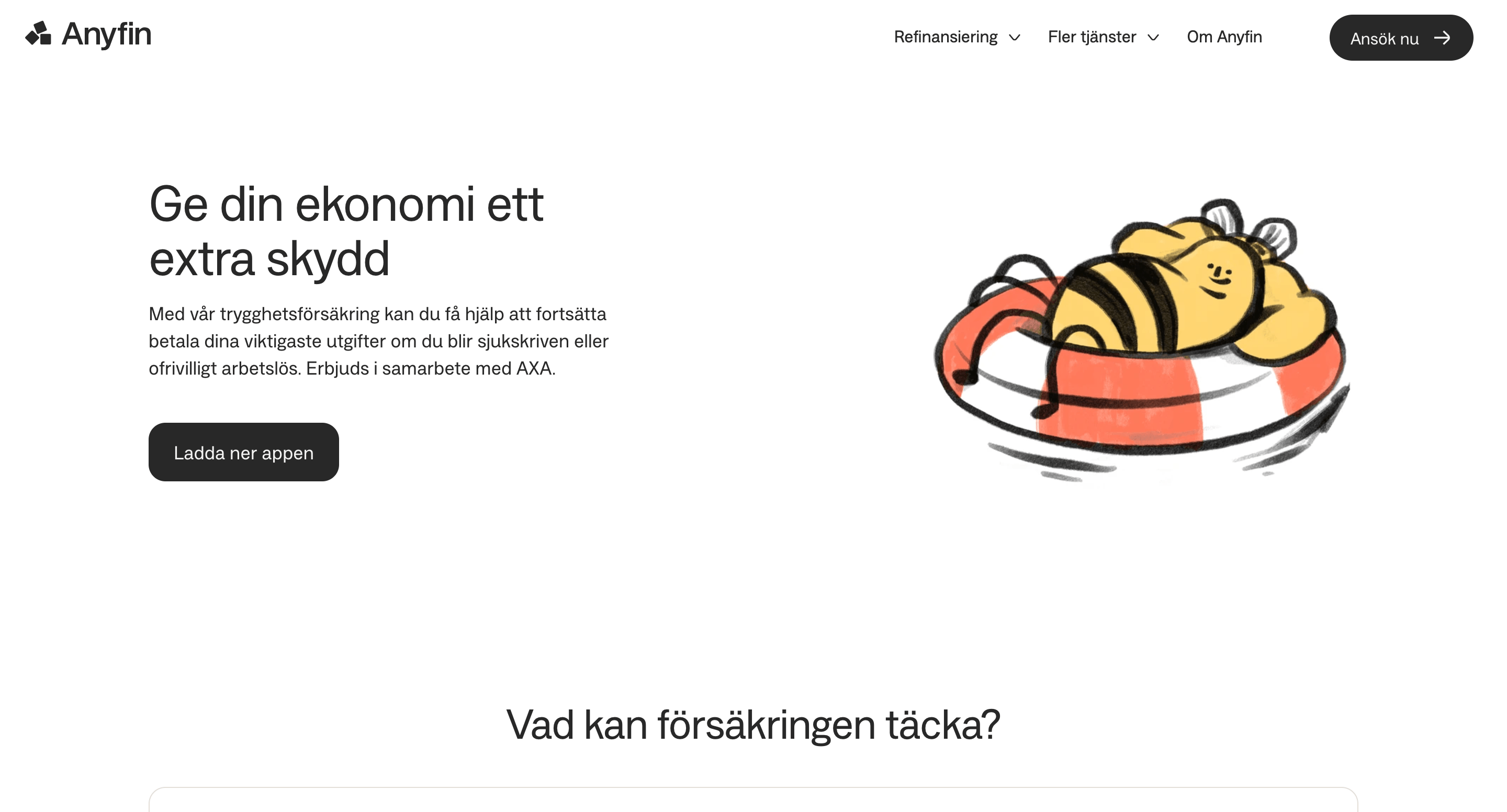 Anyfin Försäkring hemsida