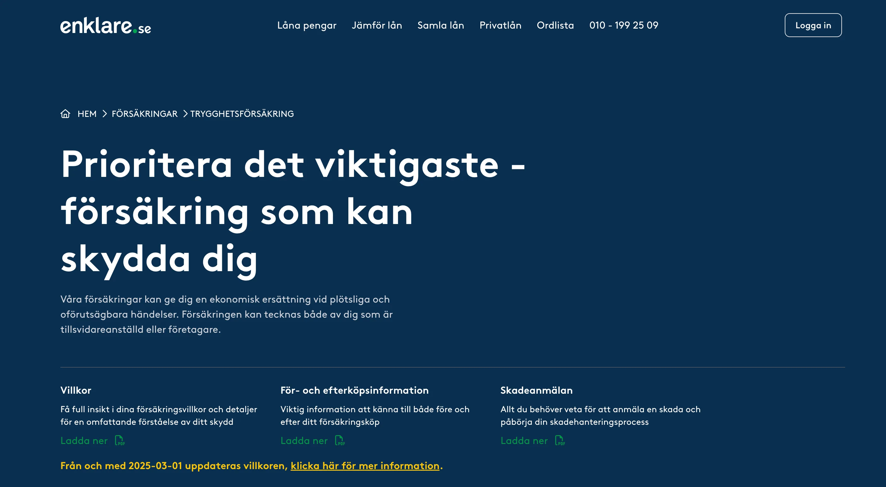 Enklare hemsida