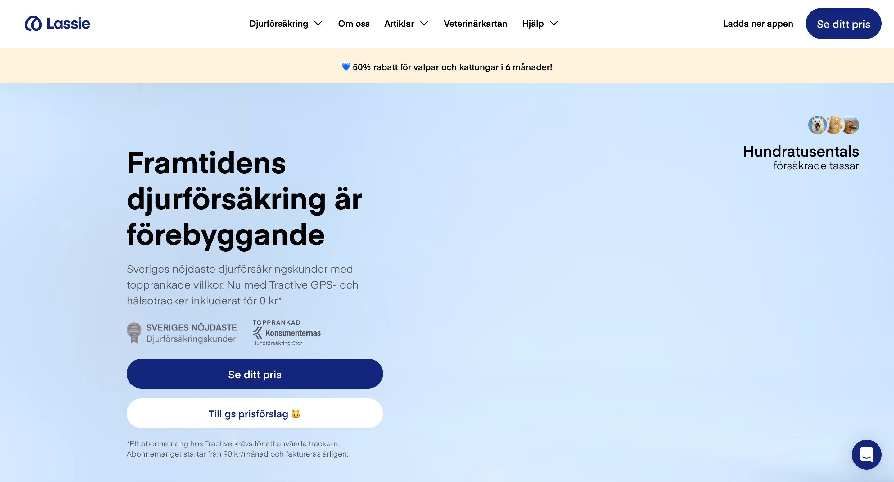 Lassie hemsida