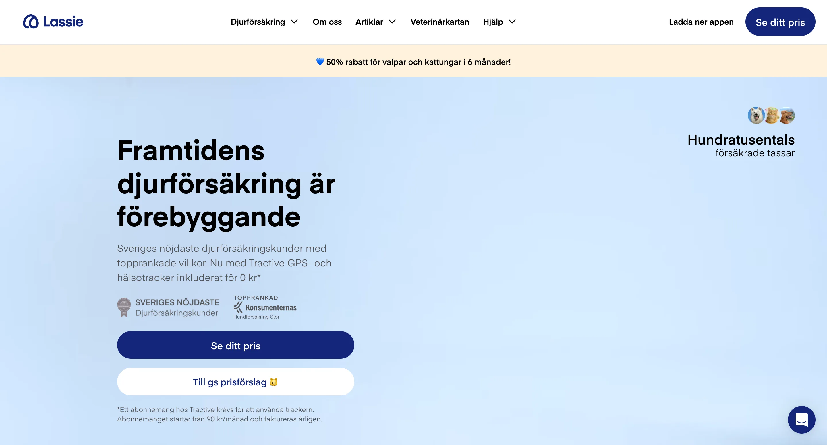 Lassie hemsida